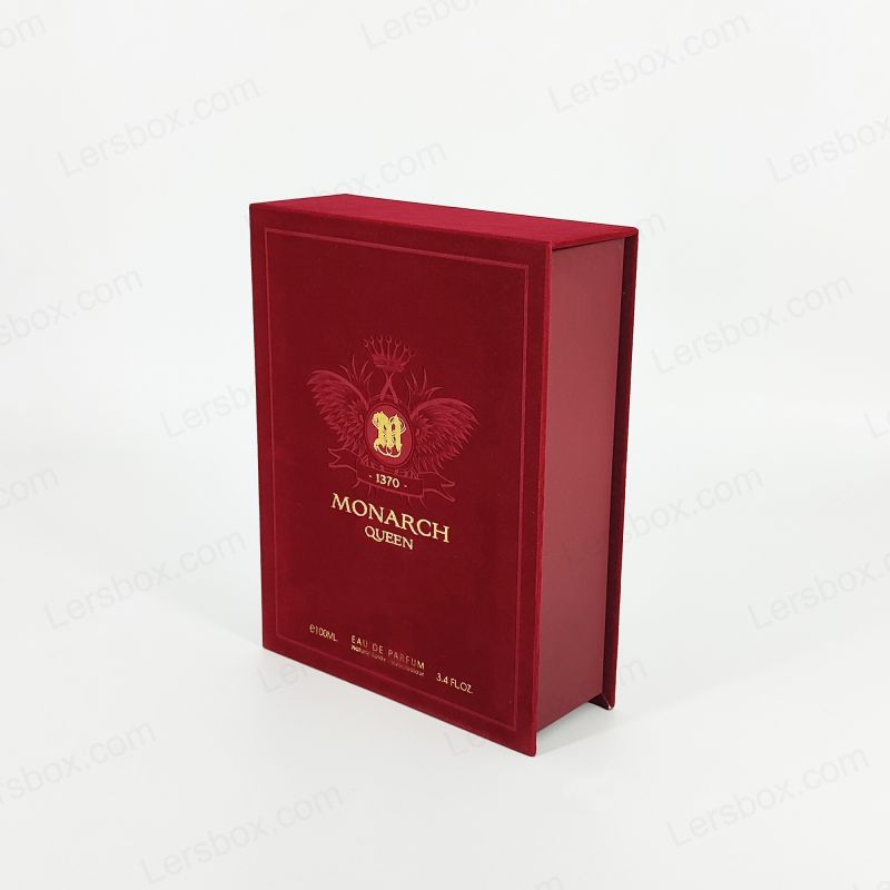 Wysokiej klasy sztywne pudełko perfum ze złotymi detalami folii i poduszką EVA HP010