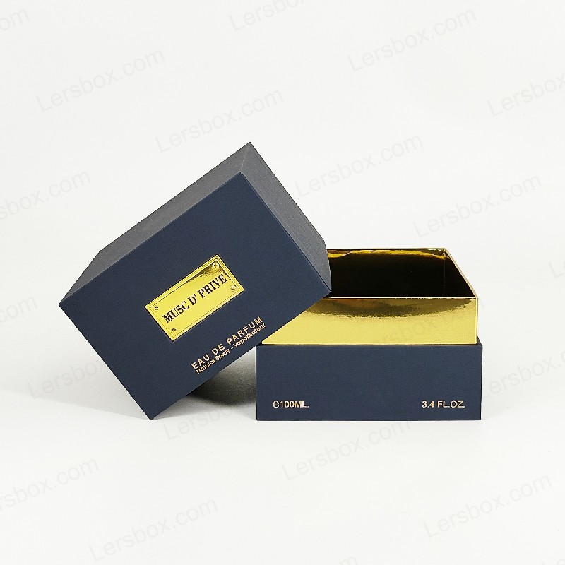 Luksusowe opakowanie perfum z złotą folią z ręcznie wykonaną sztywną strukturą i Eva Tray Insert HP030