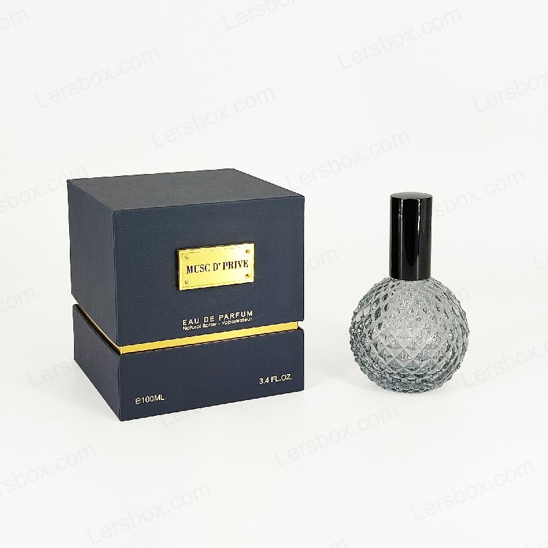 Luksusowe opakowanie perfum z złotą folią z ręcznie wykonaną sztywną strukturą i Eva Tray Insert HP030