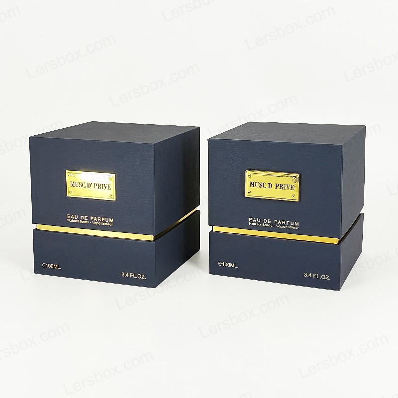 Luksusowe opakowanie perfum z złotą folią z ręcznie wykonaną sztywną strukturą i Eva Tray Insert HP030